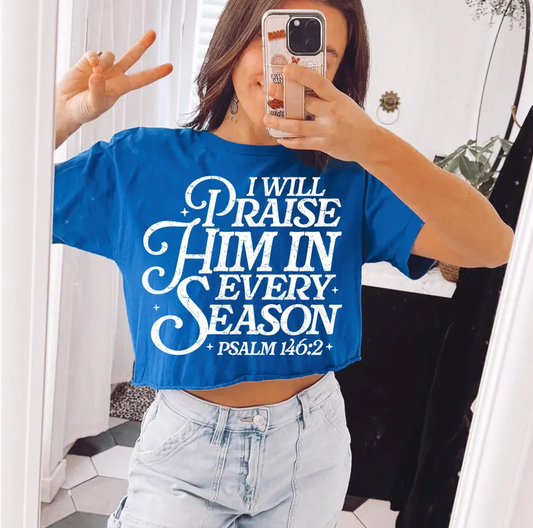 I Will Praise Him In Every Season - Christian Shirt - Jesus Tee - Christian Apparel - Christian Gift (2-24)