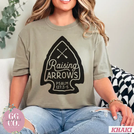 Raising Arrows -  Christian Shirt - Christian Apparel - Graphic Tee - Christian Gift (10-20)