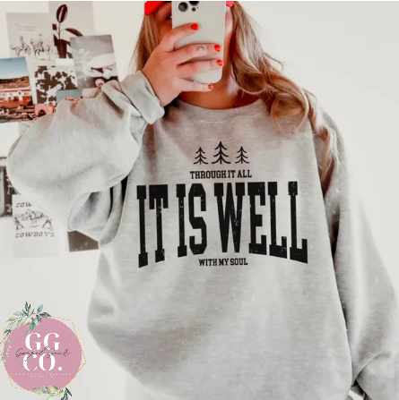 It Is Well -  Christian Shirt - Christian Apparel - Graphic Tee - Christian Gift (8:15)