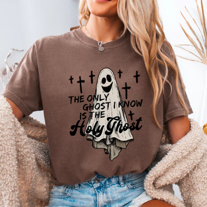 The Only Ghost Is The Holy Ghost -  Christian Graphic Tee - Christian Apparel  - Christian Gift (1-13)