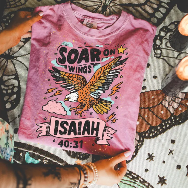 Soar On Wings -  Christian Shirt - Christian Apparel - Graphic Tee - Christian Gift (1-21)