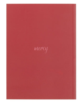 His Mercies Are New Every Morning Red Floral Medium Notebook - Lamentations 3:22–23