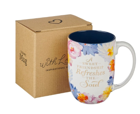 Sweet Friendship Watercolor Garden Ceramic Mug