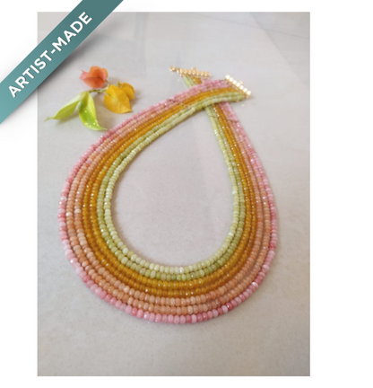 Beautiful 7 Layer Pastel Necklace