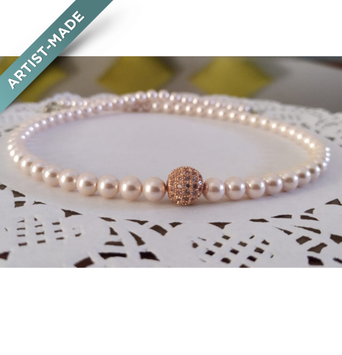 Rose Gold Pink Necklace
