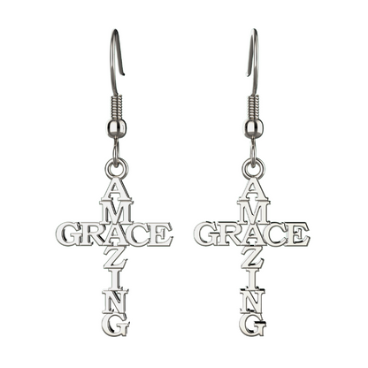 Amazing Grace Cross Earrings
