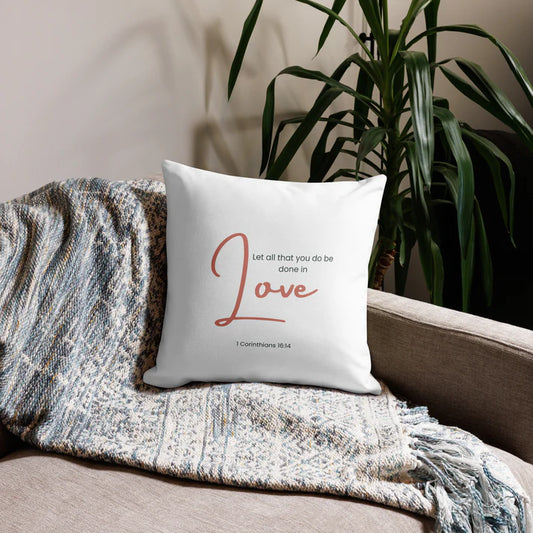 Premium Pillow Case + Give Thanks Ceramic Gratitude Jar Bundle