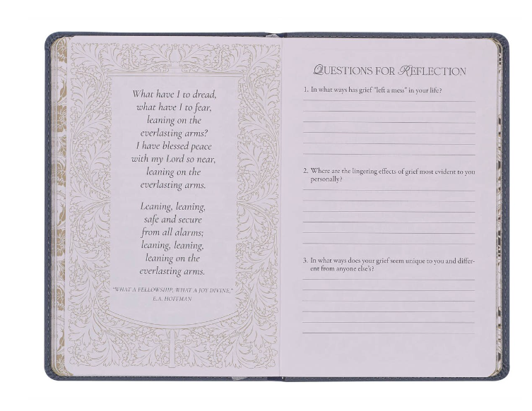 Letters to Grief Slate Gray Faux Leather Gift Book