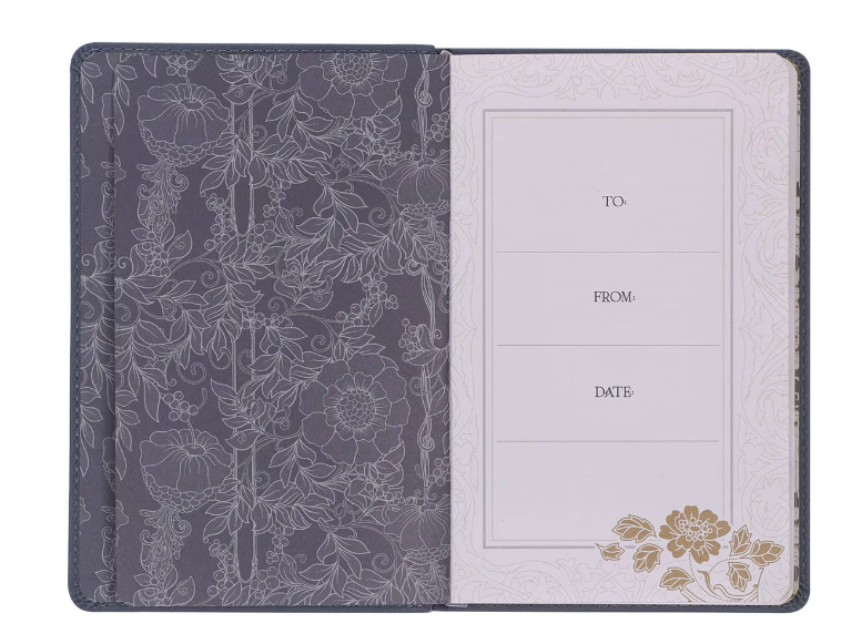 Letters to Grief Slate Gray Faux Leather Gift Book