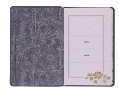 Letters to Grief Slate Gray Faux Leather Gift Book