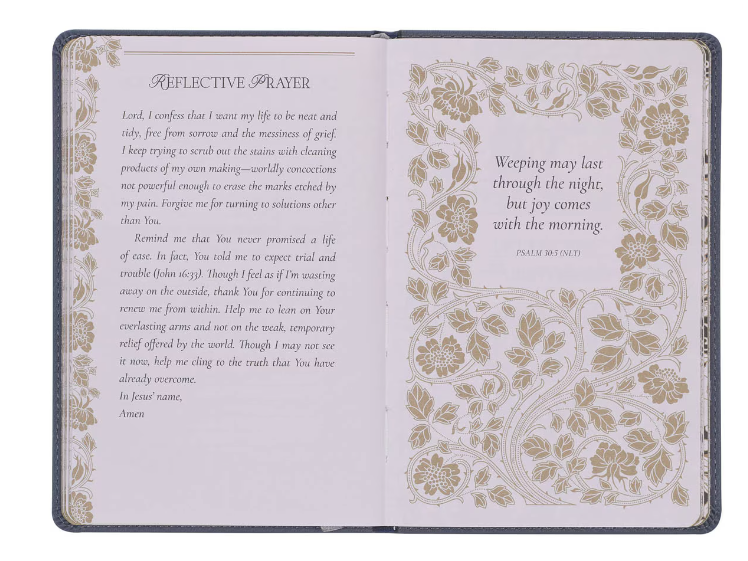 Letters to Grief Slate Gray Faux Leather Gift Book