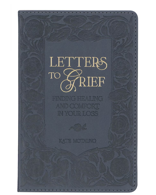 Letters to Grief Slate Gray Faux Leather Gift Book
