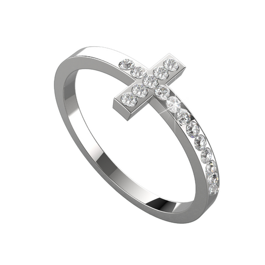 Diamond Cross Ring