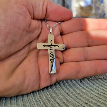 Faith Inside Cross Necklace