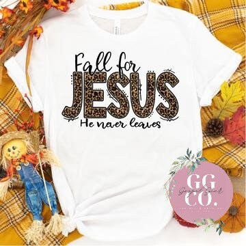 Christian Fall Tee - Fall For Jesus - Fall Graphic Tee - Christian Shirt - Christian Gift - Jesus Tee - Fall  Tee (5-12)