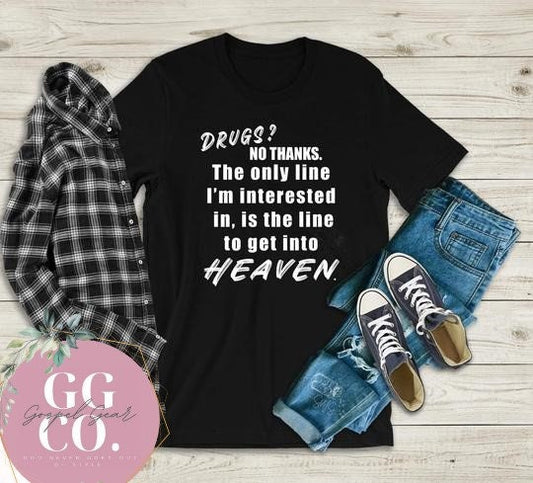 Line To Heaven -   - Jesus Tee - Christian Apparel -  Graphic Tee - Christian Gift (7-6)