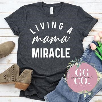 Living A Mama Mircle -   - Jesus Tee - Christian Apparel -  Graphic Tee - Christian Gift (2-3)