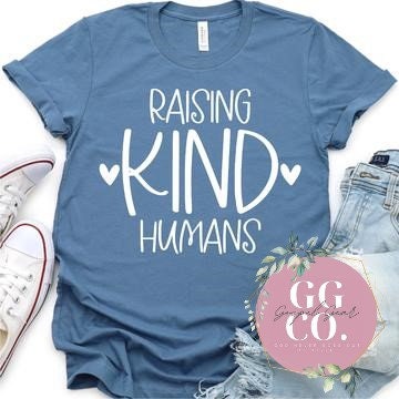 Raising Kind Humans -   - Jesus Tee - Christian Apparel -  Graphic Tee - Christian Gift (2-4)