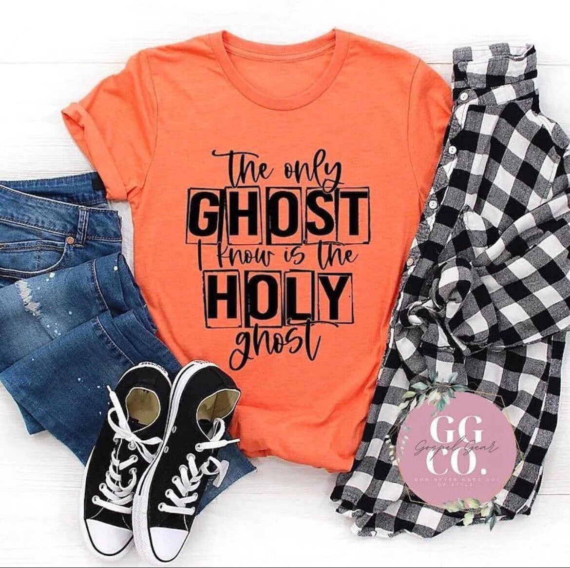 Christian Fall Tee - The Only Ghost - Halloween Tee - Fall Graphic Tee - Christian Shirt - Jesus Tee - Christian Gift (10-19)