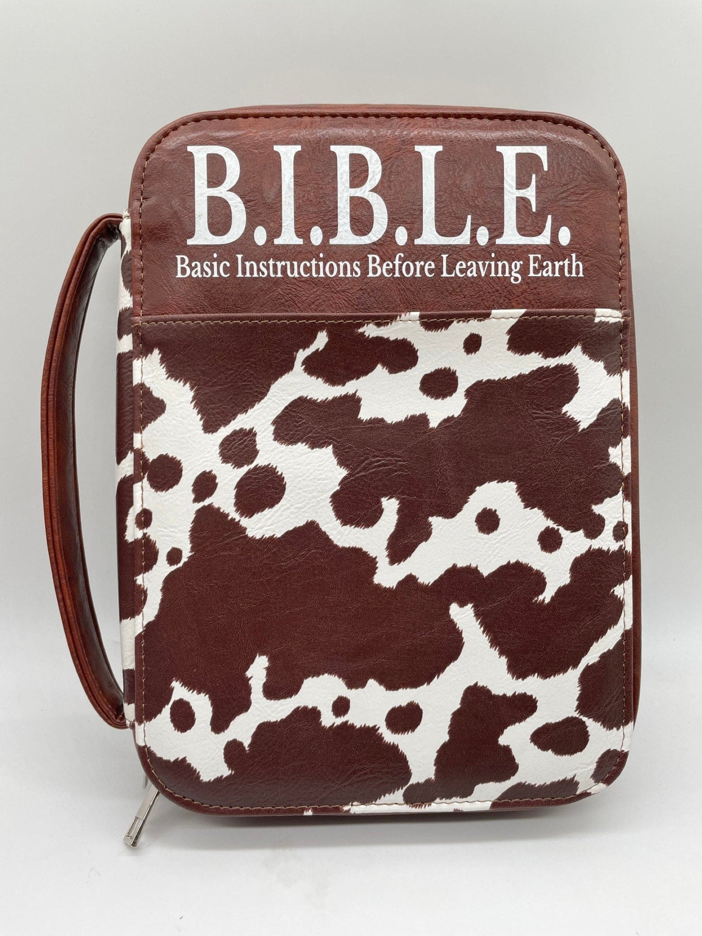 Cow Print Bible Case - Christian Bible Case - Western Bible Cover - Leather Bible Cover - Cow Print Bible Cover - Christian Gift