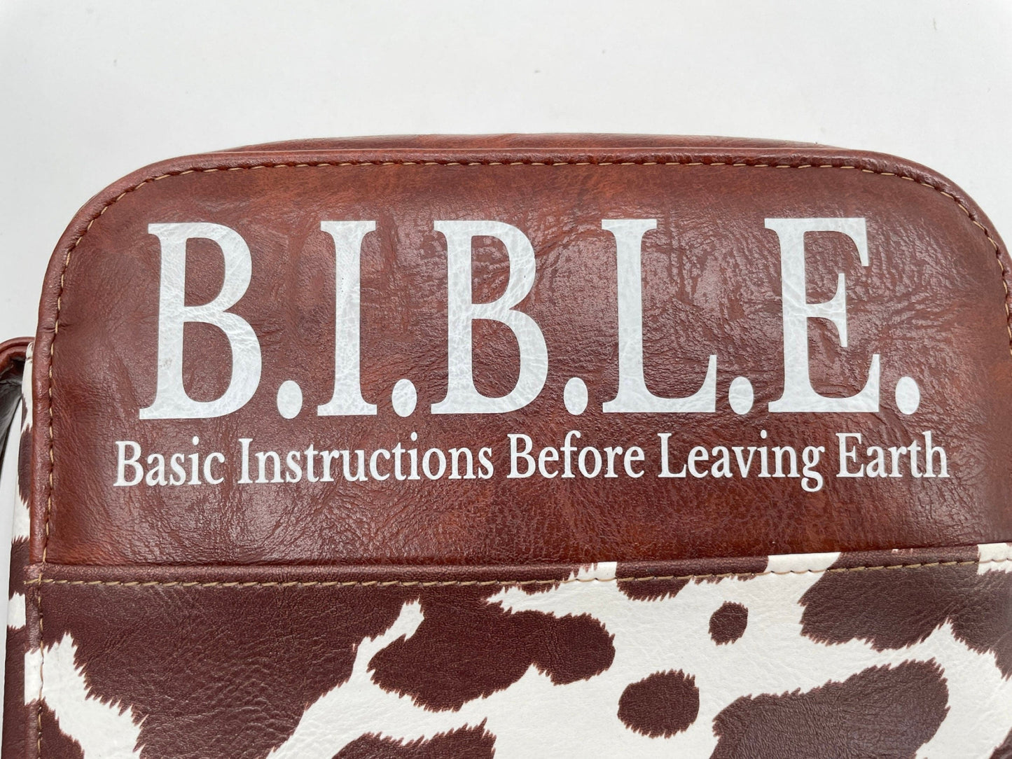 Cow Print Bible Case - Christian Bible Case - Western Bible Cover - Leather Bible Cover - Cow Print Bible Cover - Christian Gift
