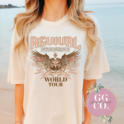 Christian Tee - Revival -  Bleached Christian Tee - Jesus Tee - Christian Apparel - Bleached Graphic Tee - Christian Gift (2-29)