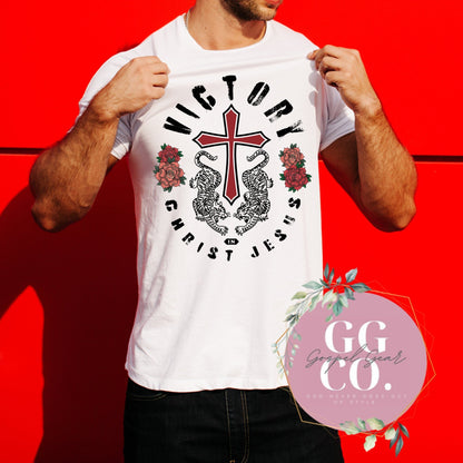 Victory - Jesus Tee - Christian Apparel -  Graphic Tee - Christian Gift (3-22)