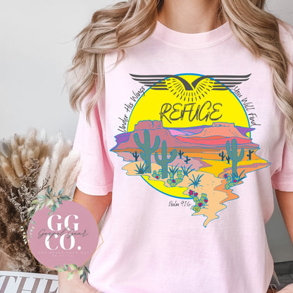 Under His Wings His Wings - Christian Shirt - Christian Apparel  - Christian Gift (3-1)