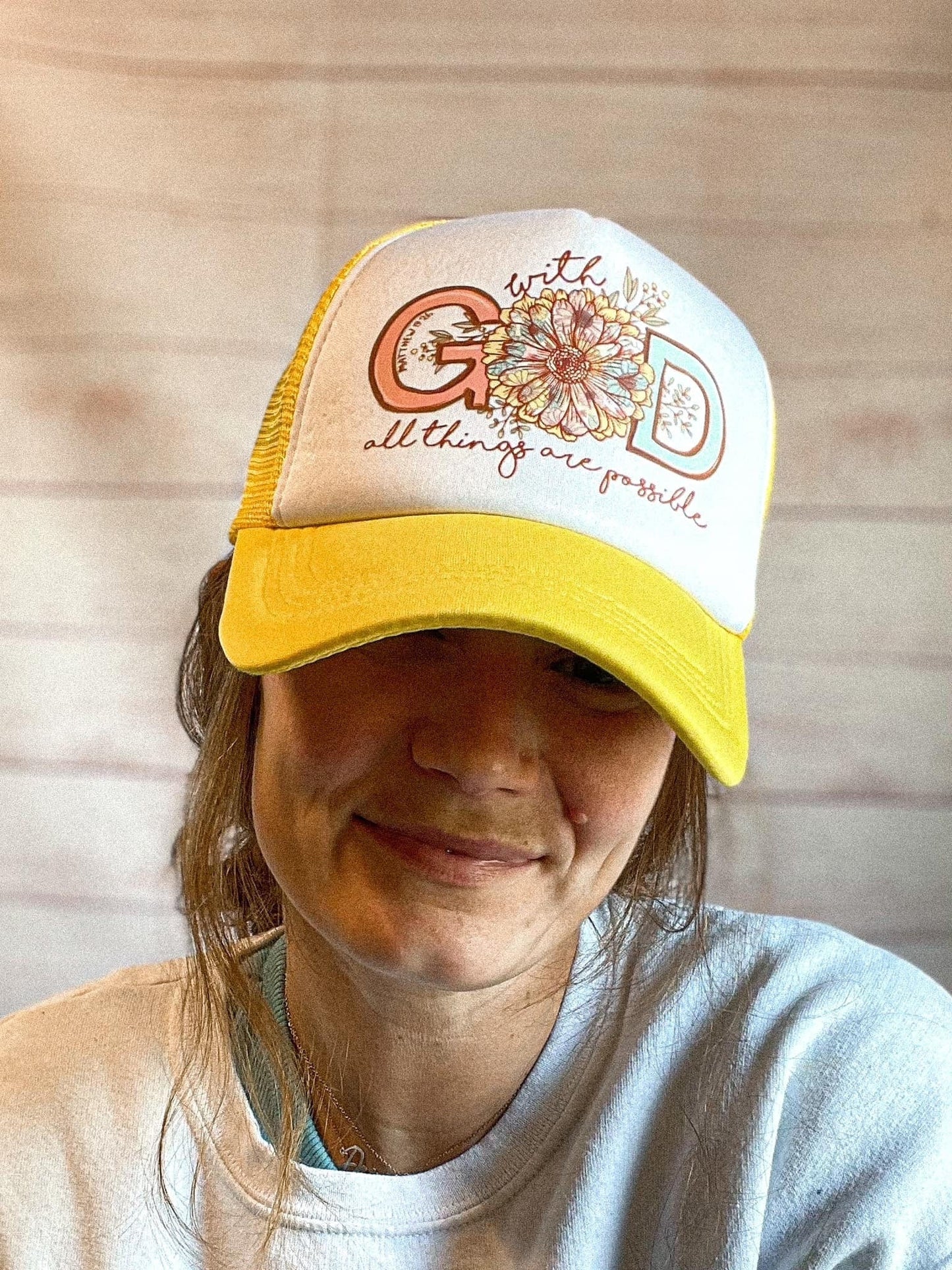 With God - Christian Mesh Trucker Hat