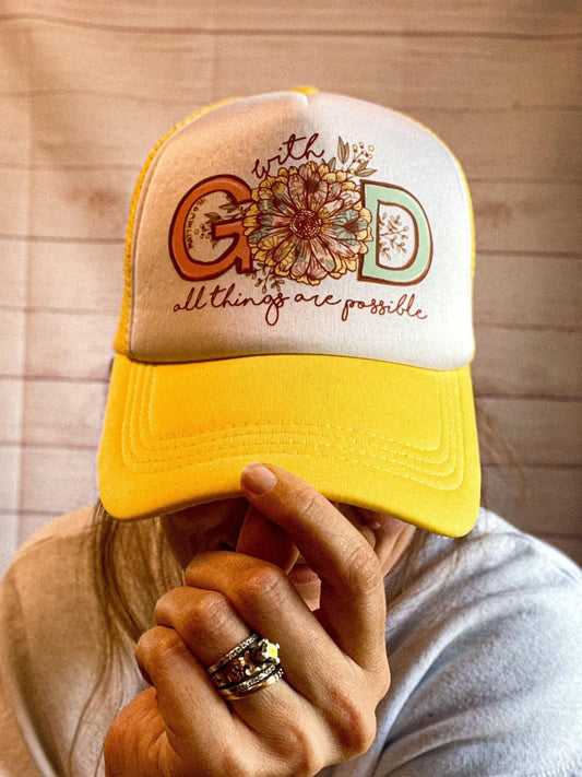 With God - Christian Mesh Trucker Hat