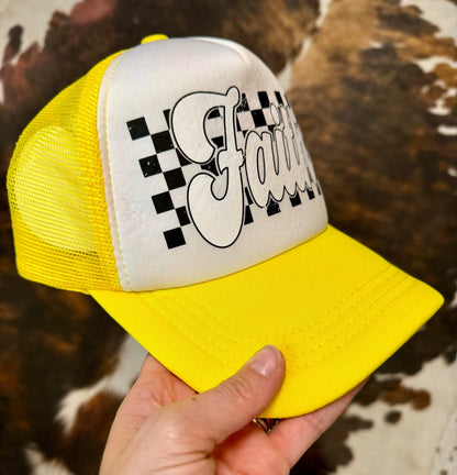 Faith blk/wht - Christian Foam Trucker Hat