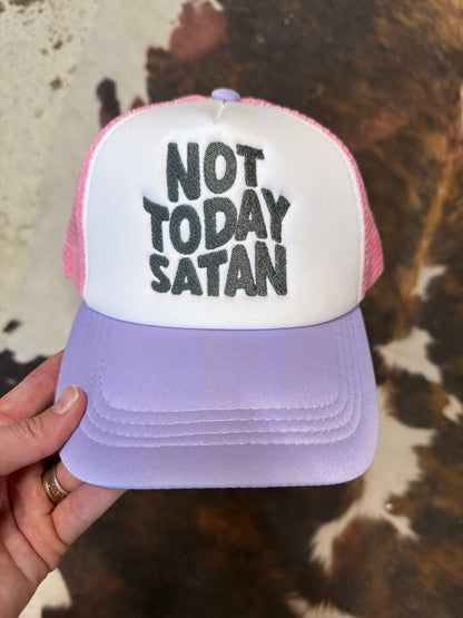 Not Today Satan - Christian Embroidered Trucker Hat