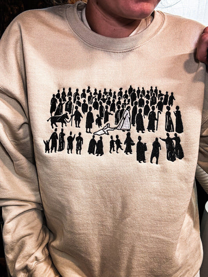 The Hem Of His Garment Embroidered Shirt, Christian Sweatshirt, Embroidered Jesus Shirt, Christian Shirt, Christian Gift