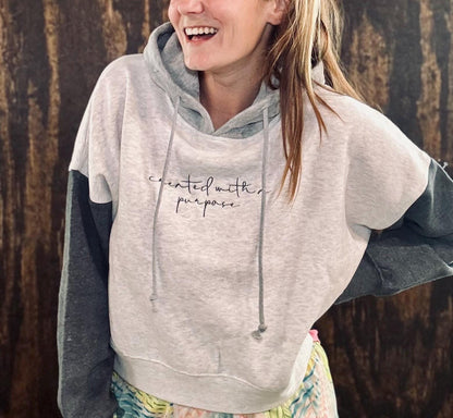 Colorblock Christian Embroidered Pullover, Cropped Christian Sweatshirt, Embroidered Jesus Pullover, Christian Pullover, Christian Gift