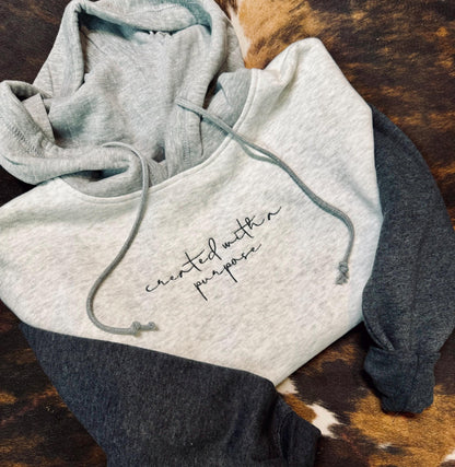 Colorblock Christian Embroidered Pullover, Cropped Christian Sweatshirt, Embroidered Jesus Pullover, Christian Pullover, Christian Gift