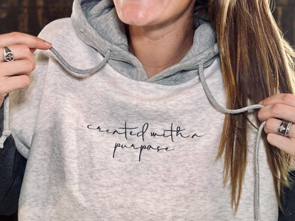 Colorblock Christian Embroidered Pullover, Cropped Christian Sweatshirt, Embroidered Jesus Pullover, Christian Pullover, Christian Gift