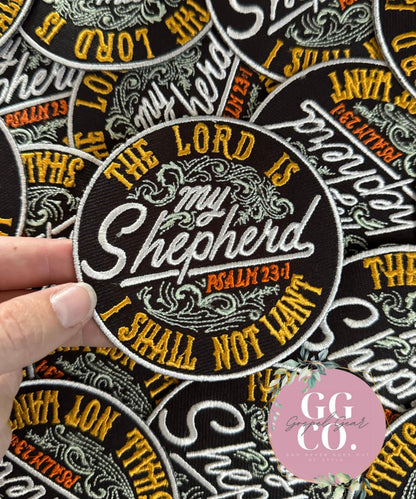 The Lord Is My Shepherd Patch, Christian Hat Patch, Embroidered Patch, Trucker Hat Patch, Iron On, Trendy Hat Patch, Jesus Patch.