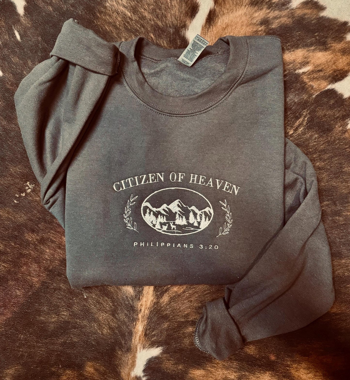 Citizen Of Heaven Embroidered Shirt, Christian Sweatshirt, Embroidered Jesus Pullover, Christian Pullover, Christian Gift