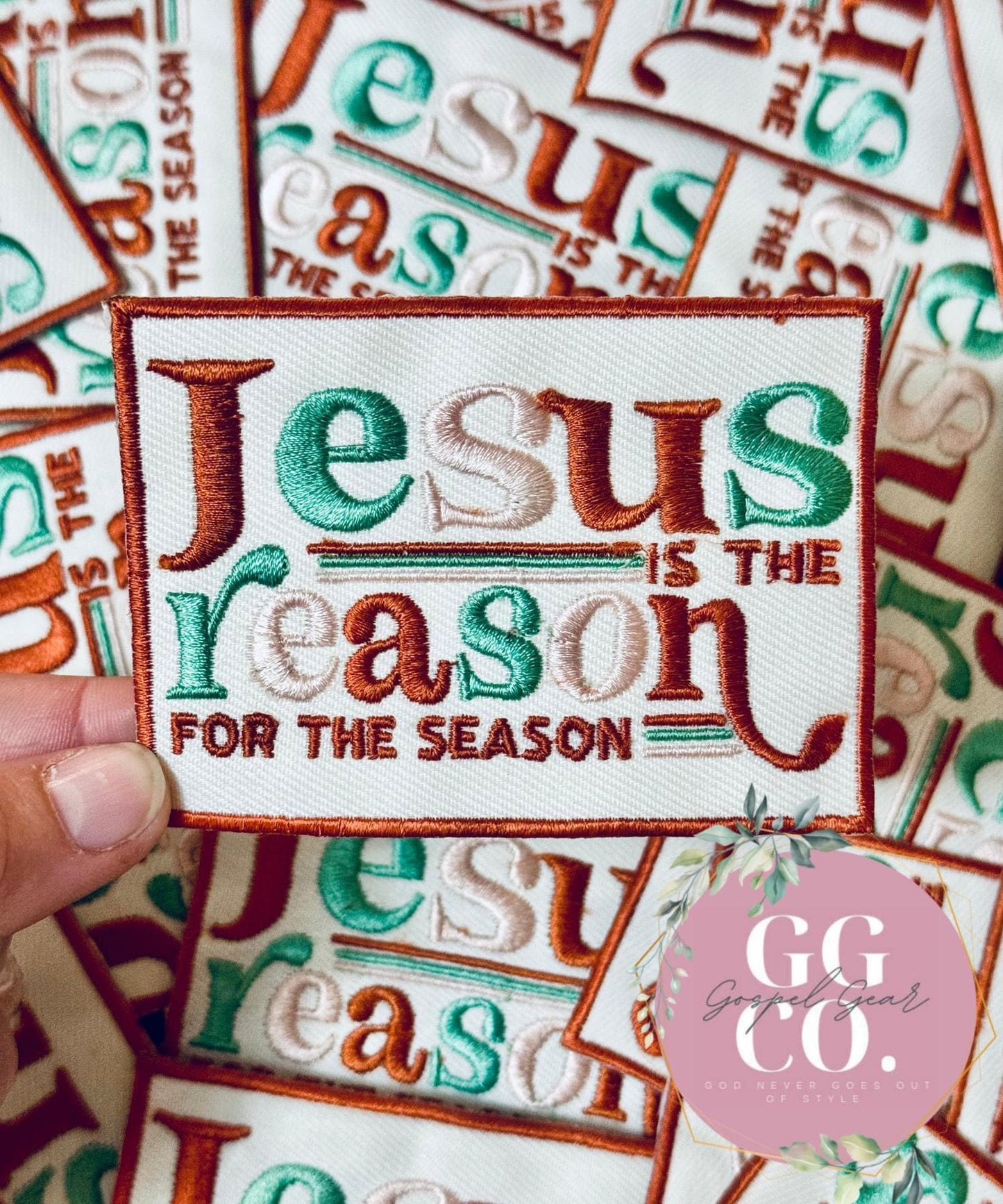Jesus Is The Reason For The Season Patch, Christian Hat Patch, Embroidered Patch, Trucker Hat Patch, Iron On, Trendy Hat Patch, Jesus Patch.