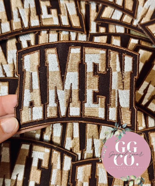 Amen Checkered Patch