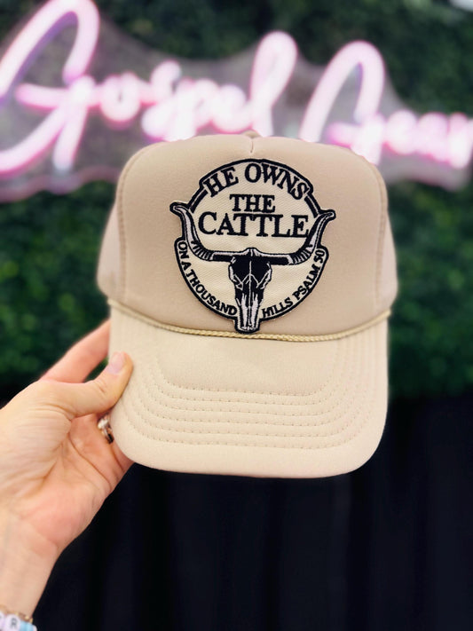 He Owns The Cattle - Christian Trucker Hat