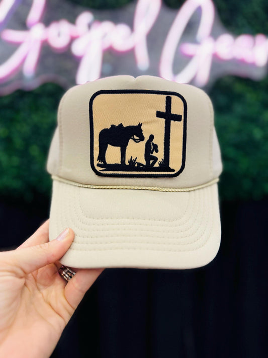 Praying Cowboy  - Christian Trucker Hat