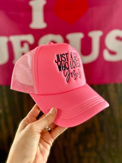 Just A Girl Who Loves Jesus - Christian Trucker Hat