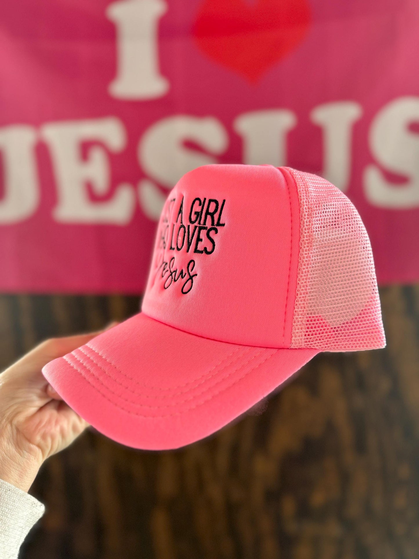 Just A Girl Who Loves Jesus - Christian Trucker Hat