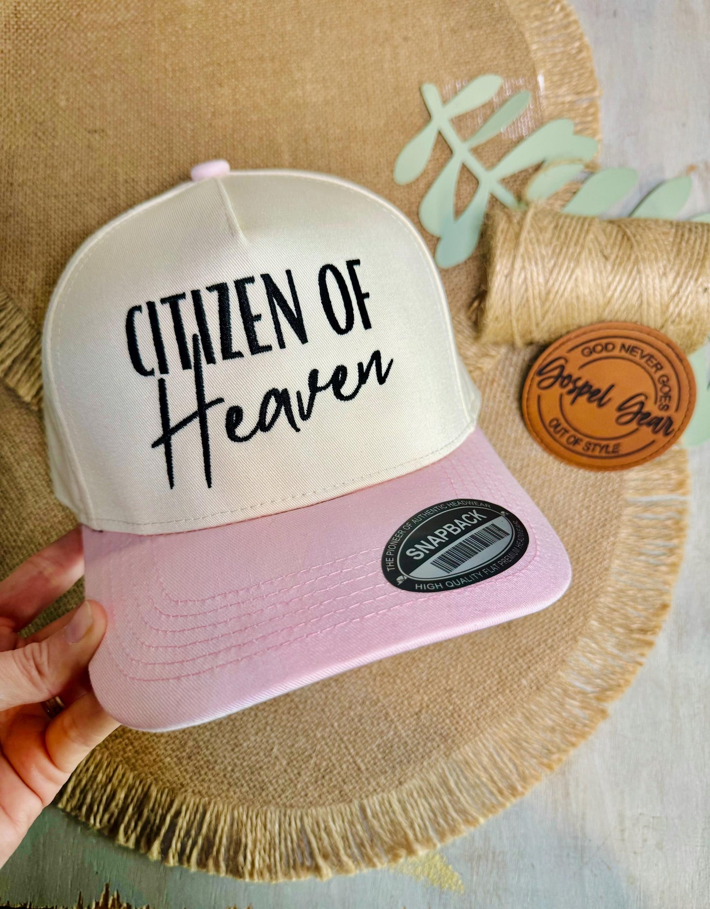 Citizen Of Heaven Hat, Embroidered Vintage Hat, Christian Dad Hat, Christian Gift