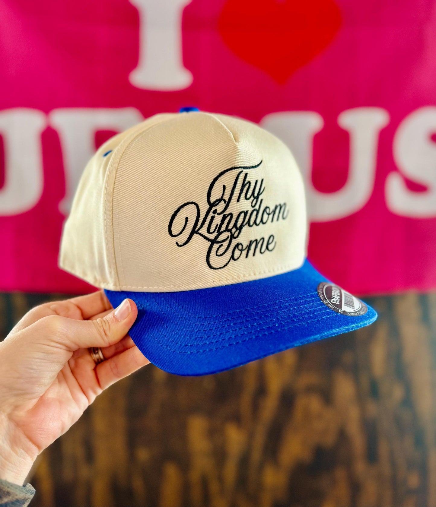 Thy Kingdom Come Hat, Embroidered Vintage Hat, Christian Dad Hat, Christian Gift