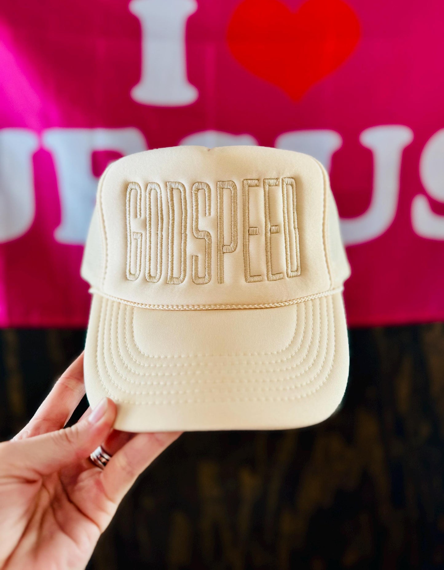 Godspeed - Christian Embroidered Trucker Hat