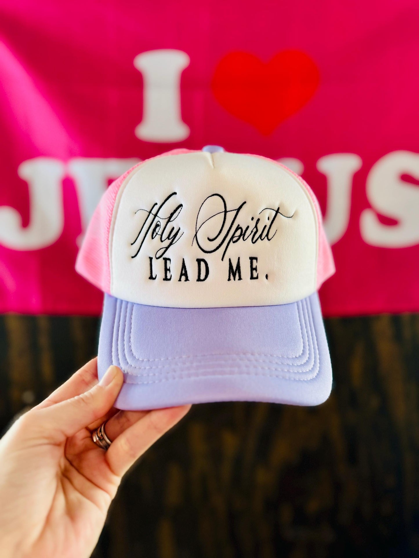 Holy Spirit Lead Me - Christian Embroidered Trucker Hat