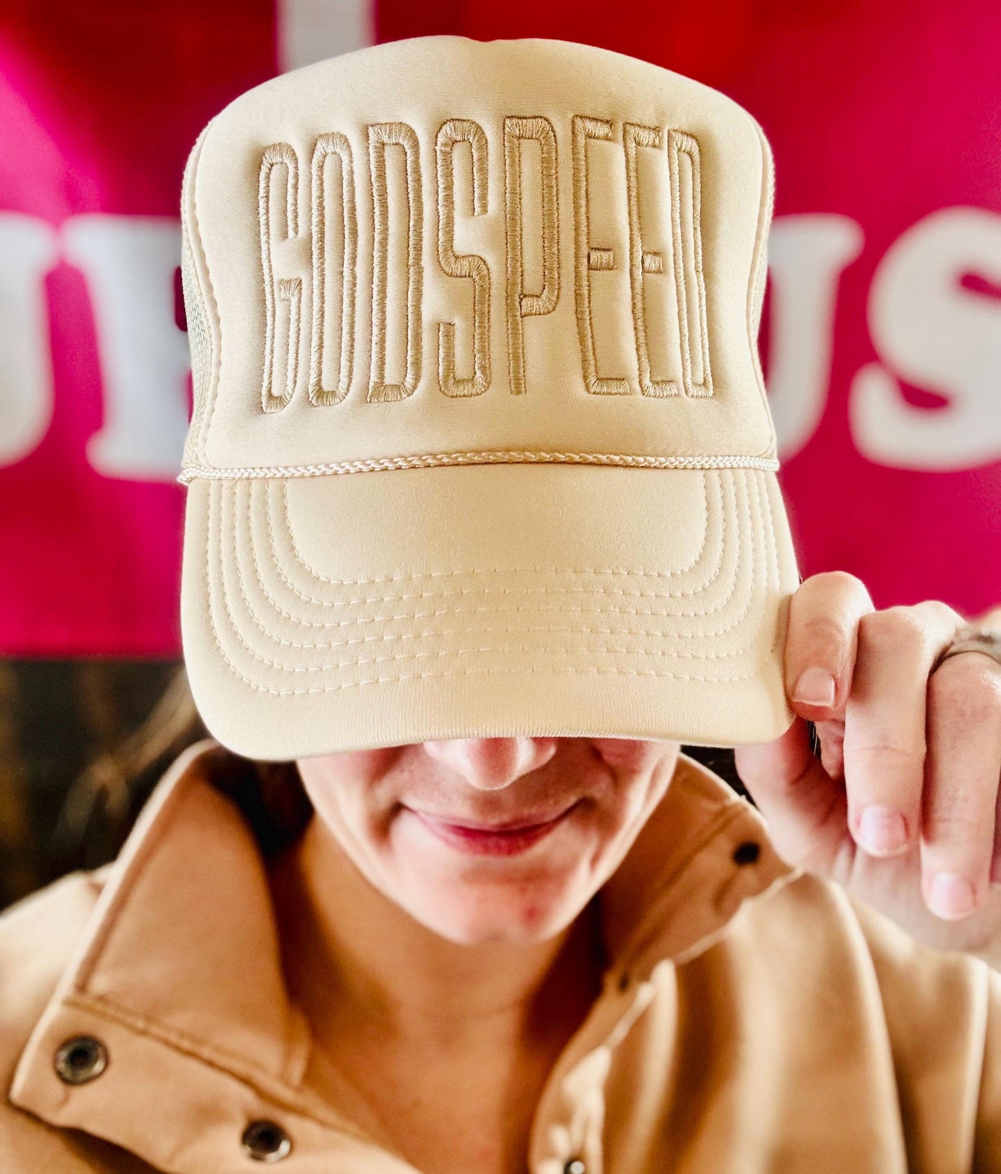 Godspeed - Christian Embroidered Trucker Hat