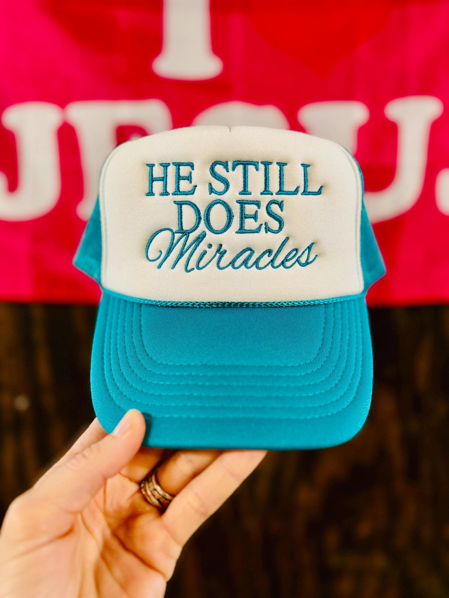 He Still Does Miracles - Christian Mesh Trucker Hat
